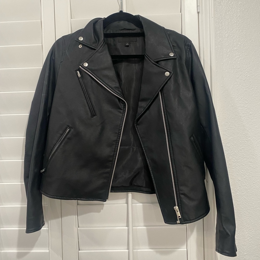 Brand New (no tag tho) Uniqlo Black Leather Jacket